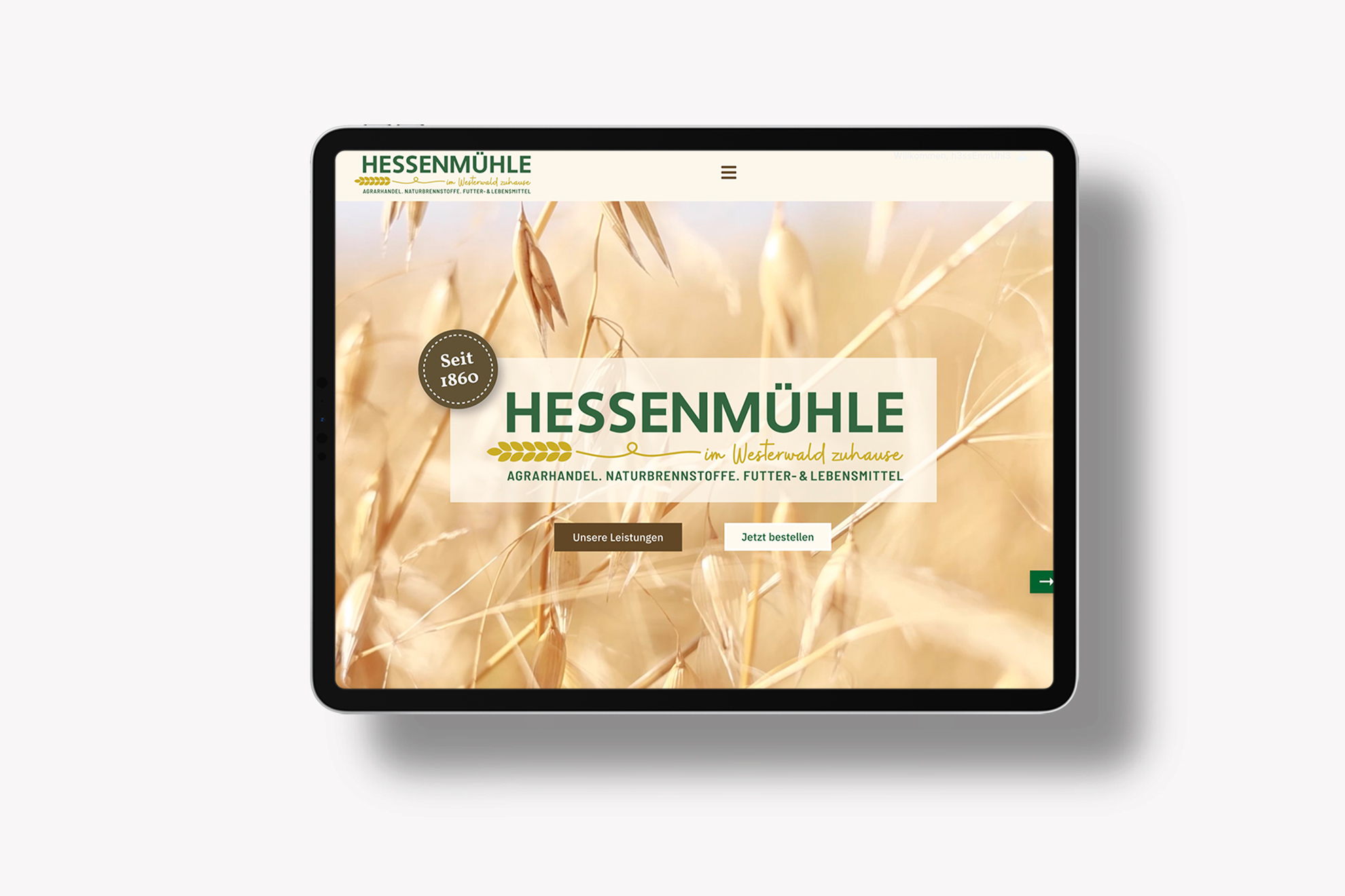 Hessenmühle Tablet Mockup